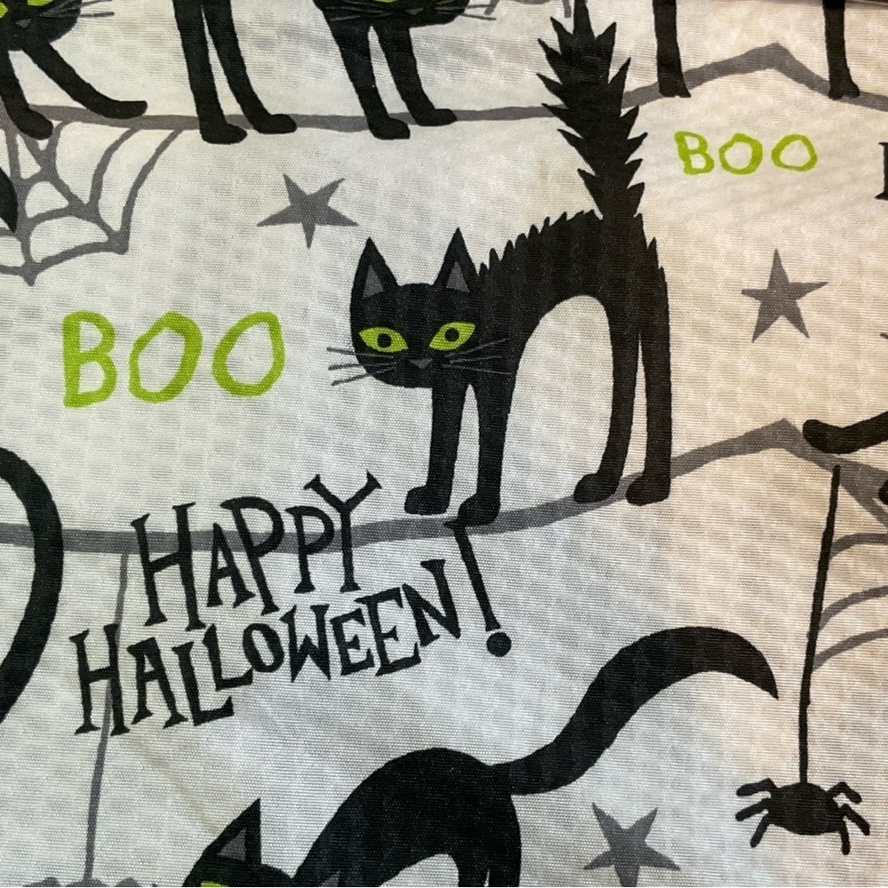 Black Cat Shower Curtain Halloween OEKO-TEX Bathroom Bath Decor Spider Holiday - Picture 2 of 5